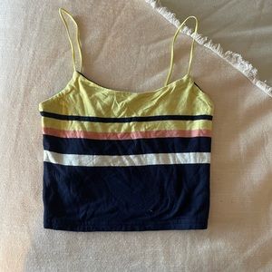 American eagle striped cropped tank top